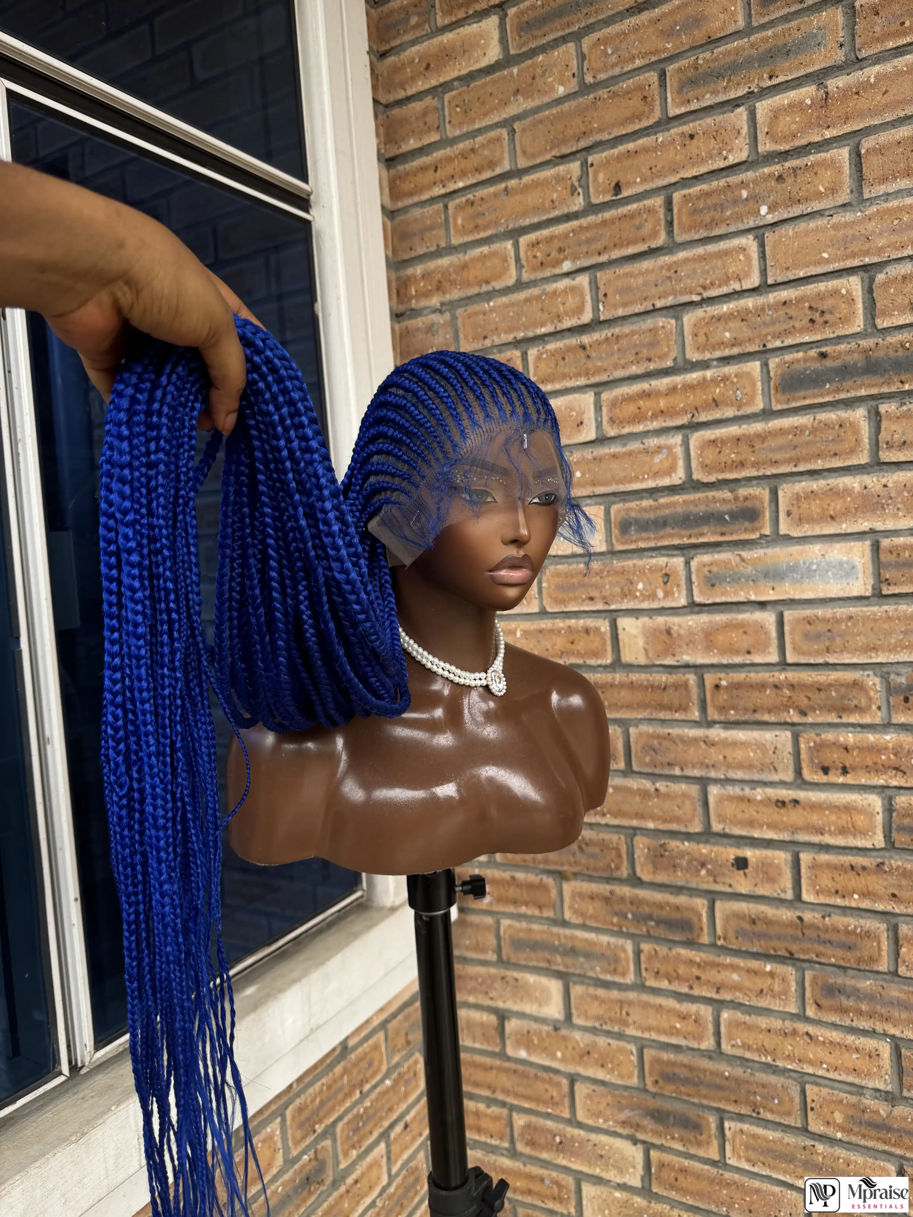 Volume All Back Cornrows Braided Wig