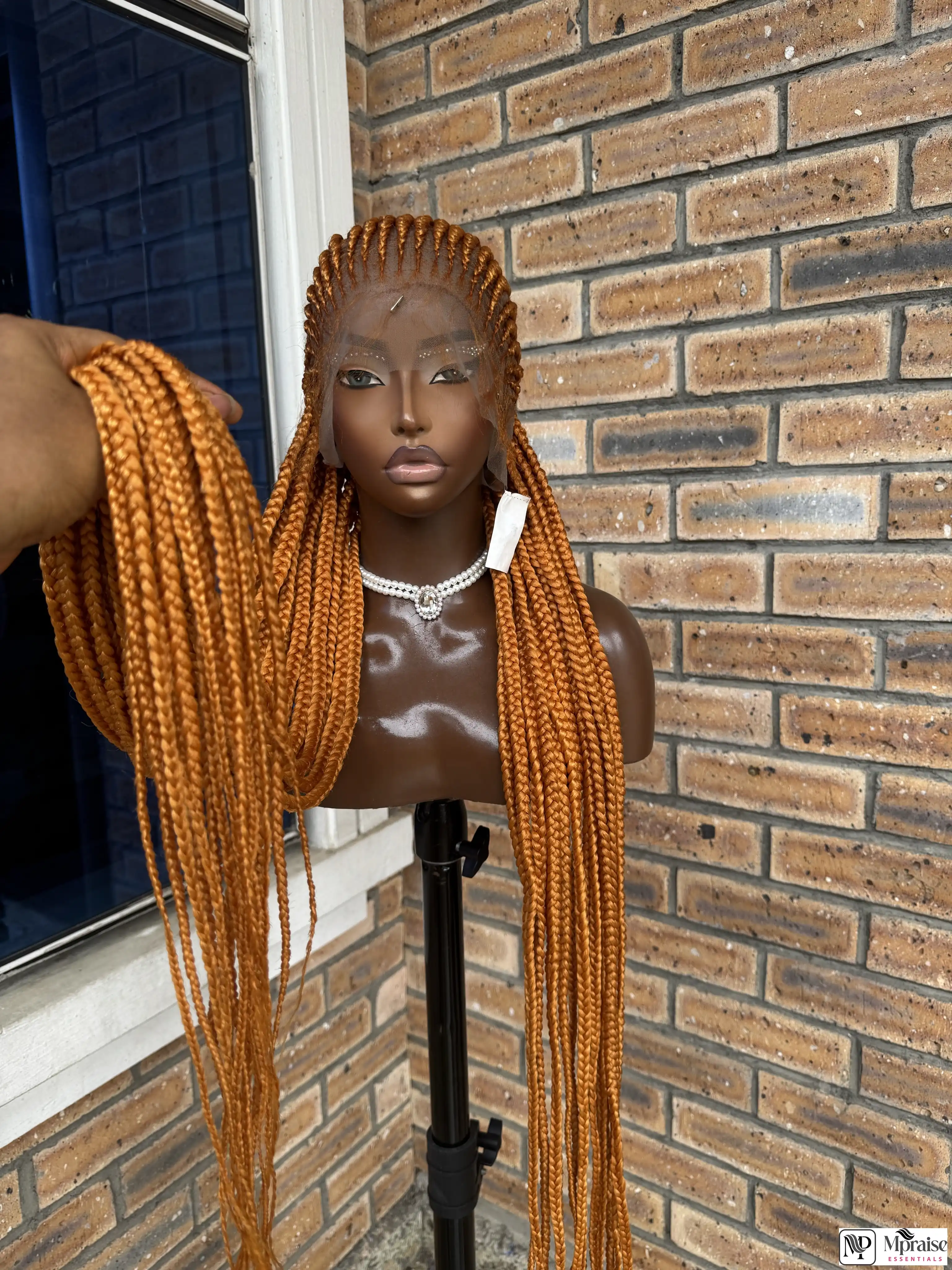 Volume All Back Cornrows Braided Wig