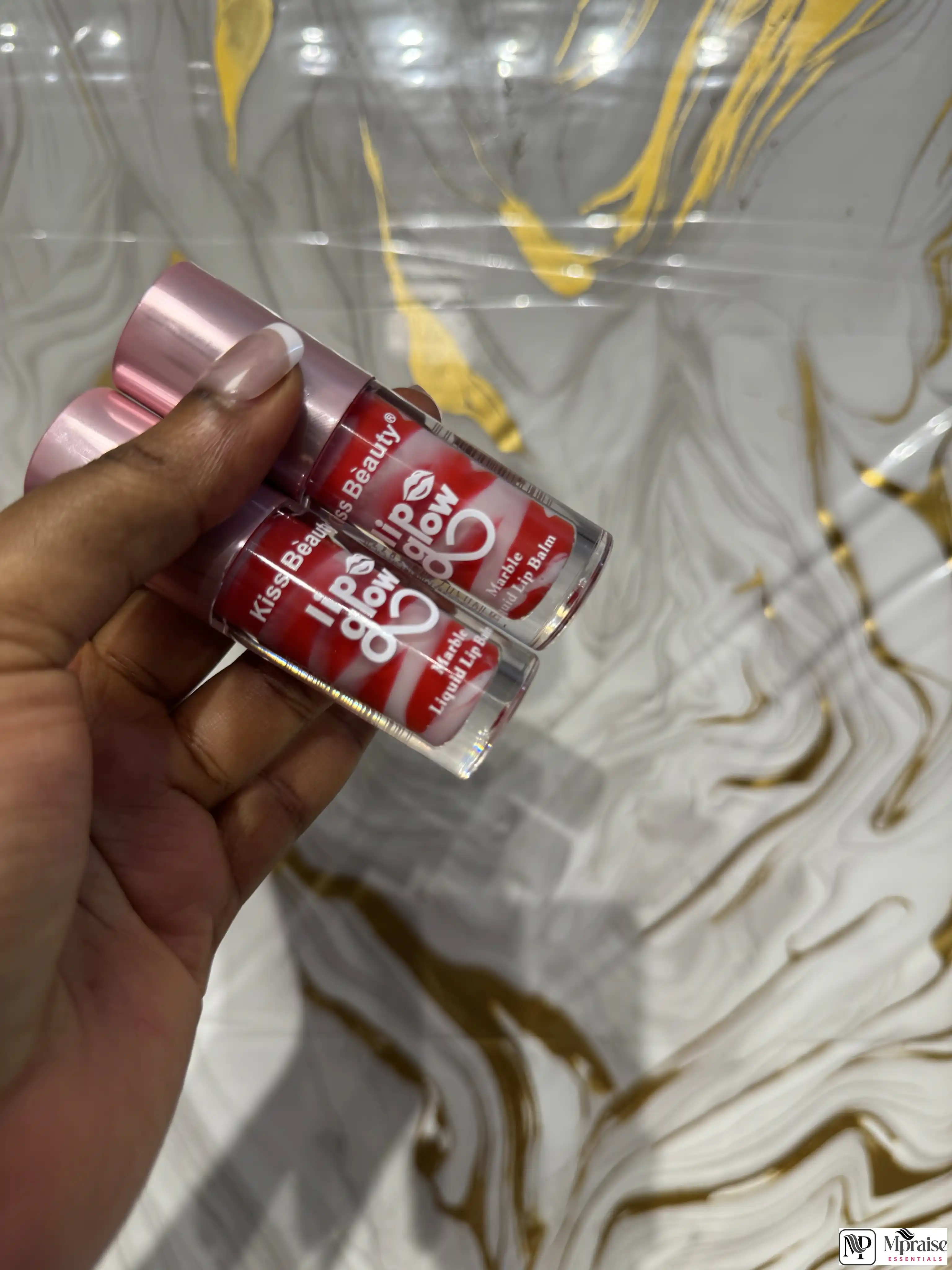 Kiss beauty marble lip balm