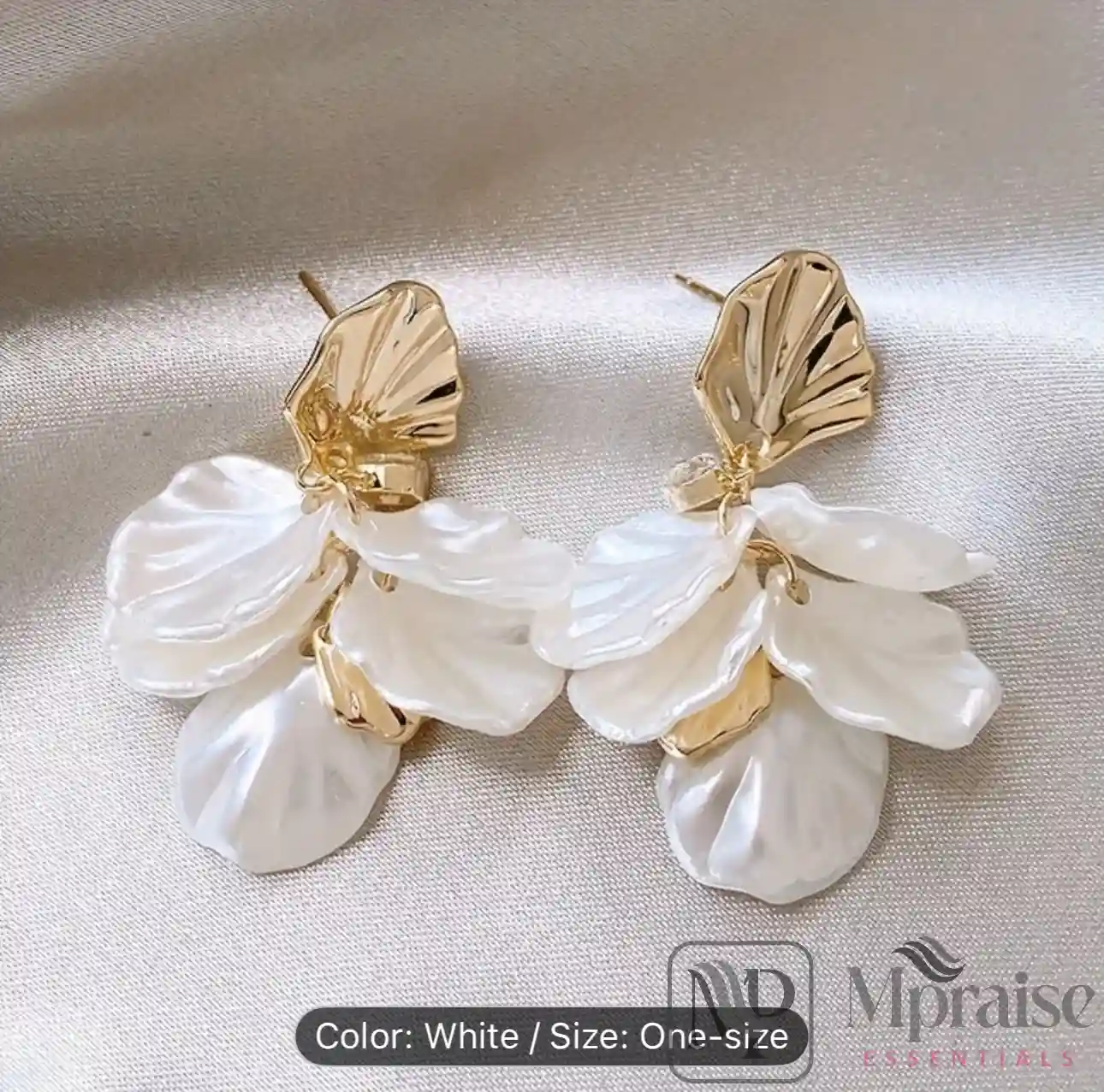 Floral petal design earrings