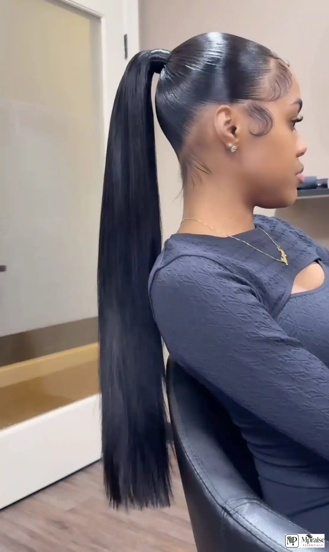 Bone straight look alike Straight ponytail bundles