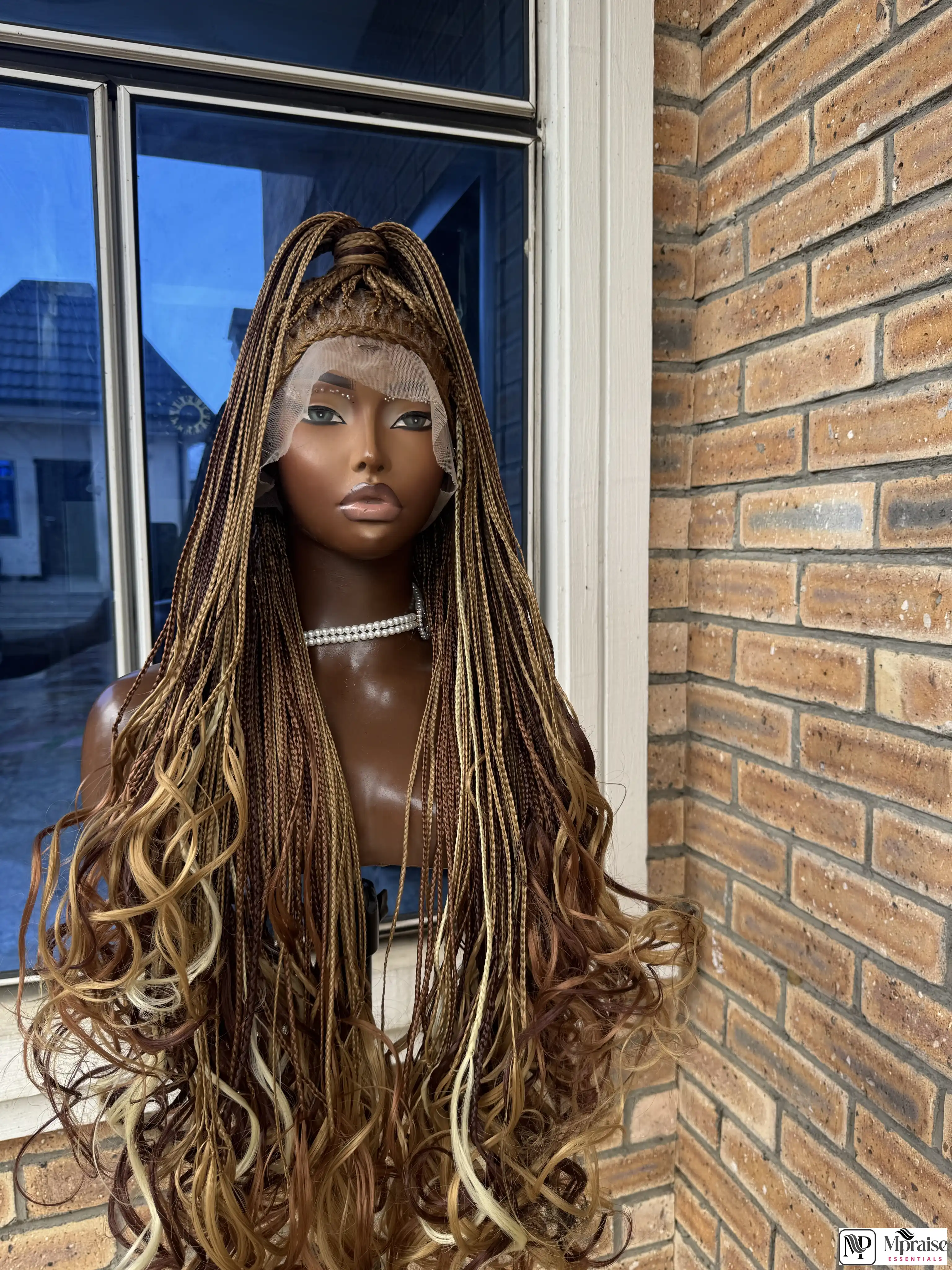 Knotless  French Curls Braided wig