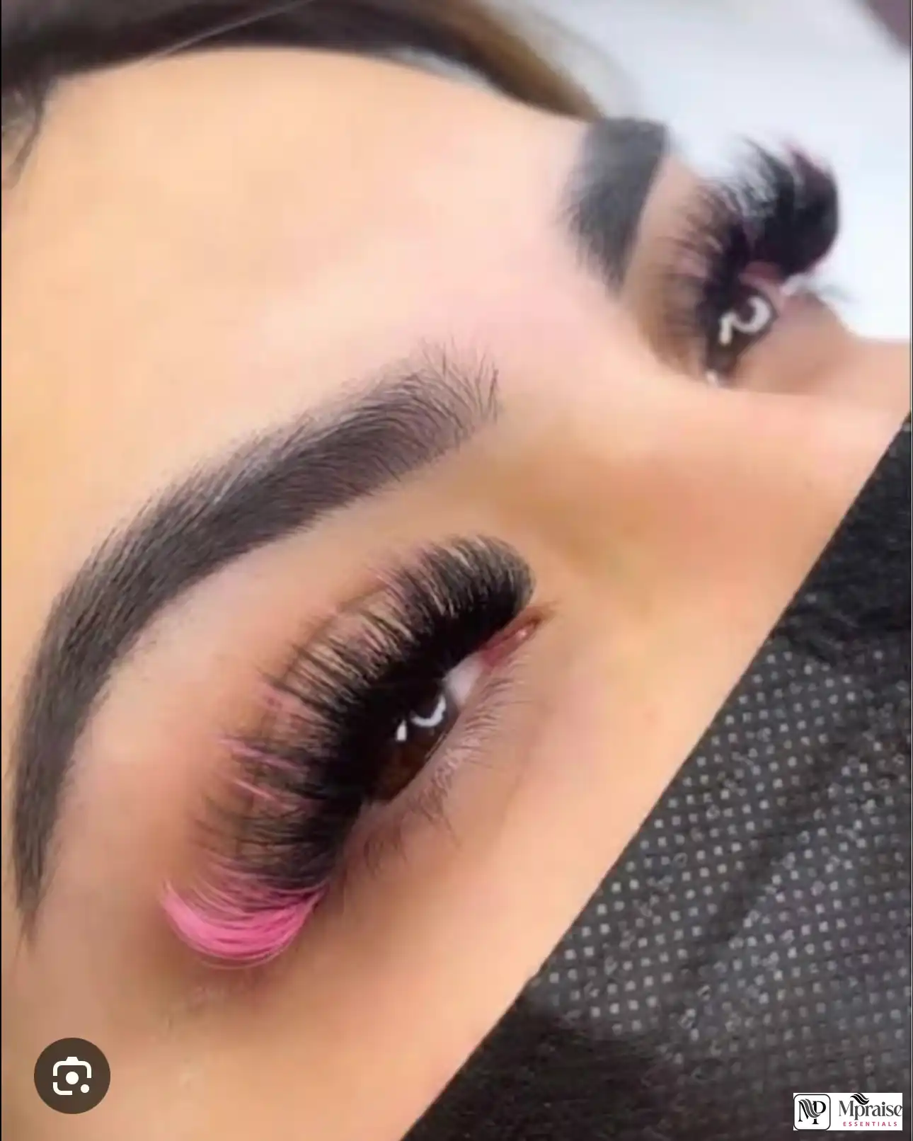Pop colored strip lashes