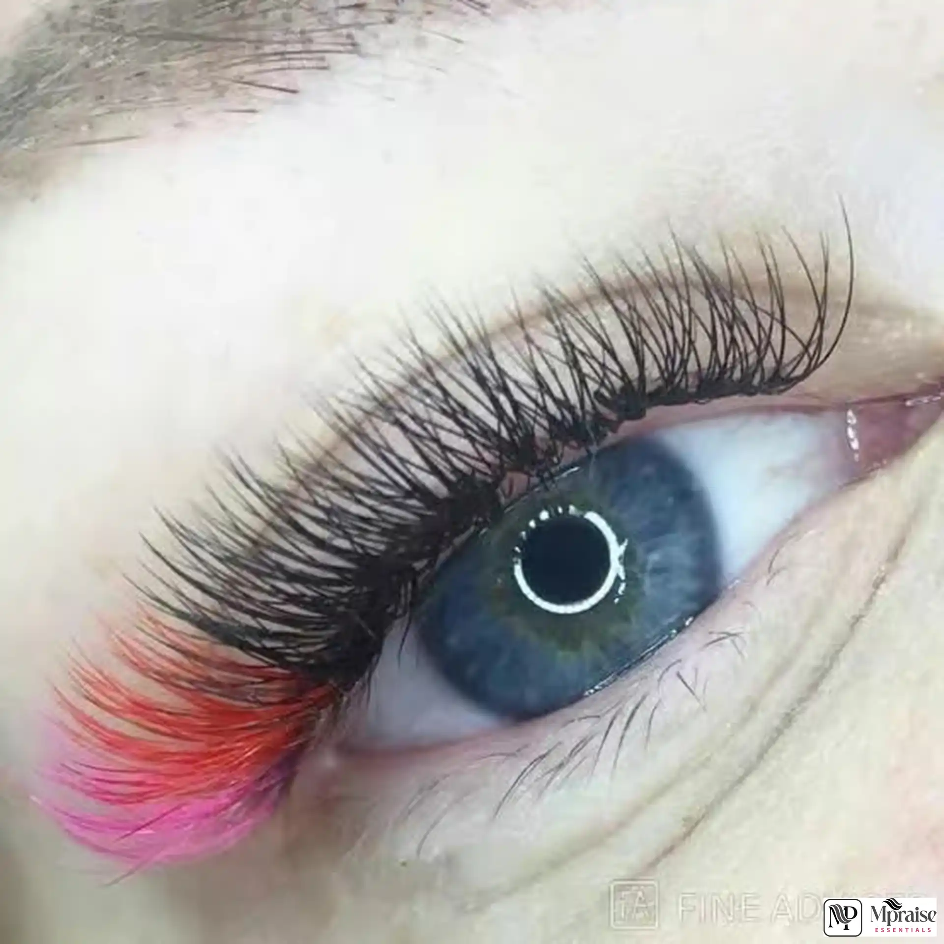Pop colored strip lashes