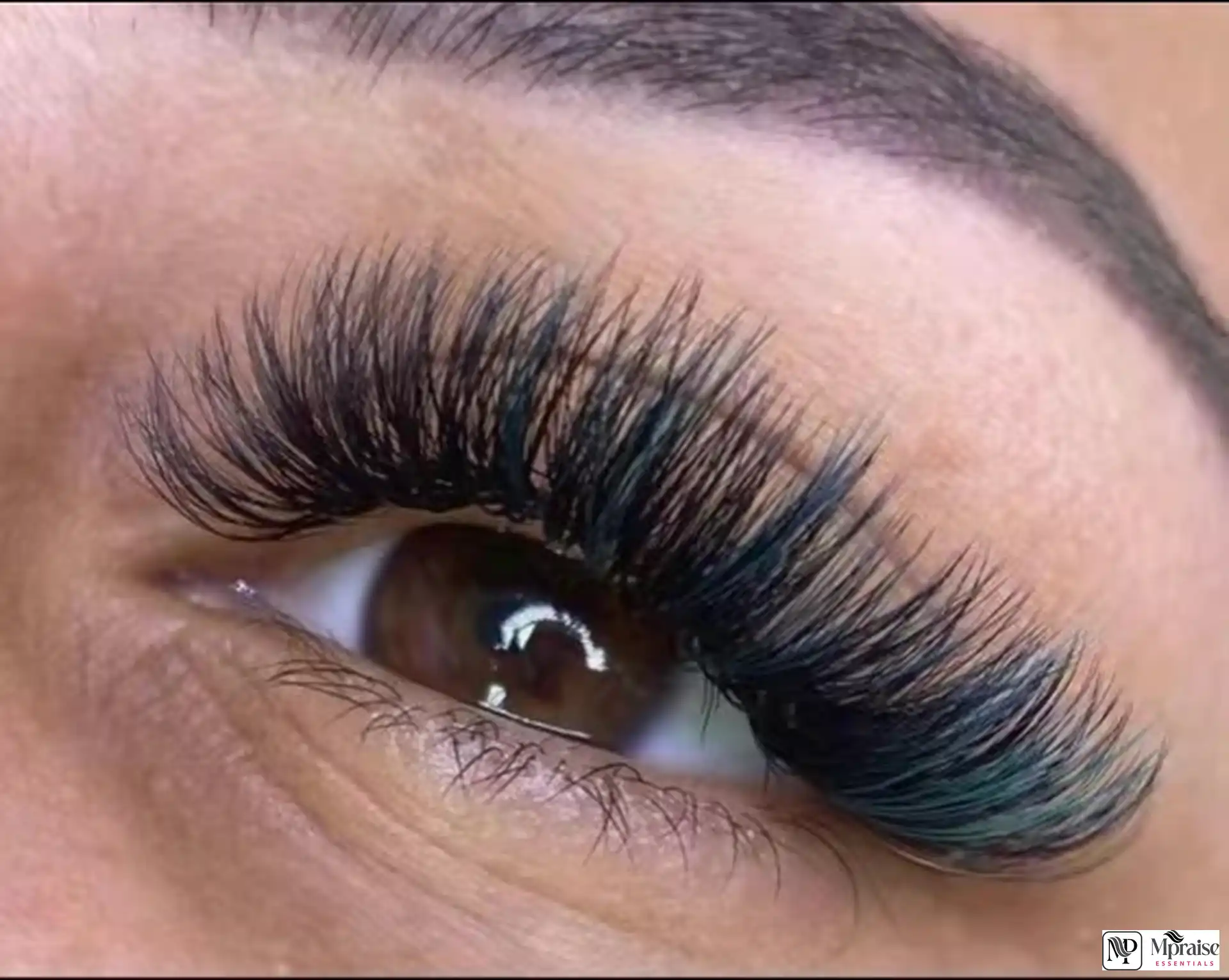 Pop colored strip lashes