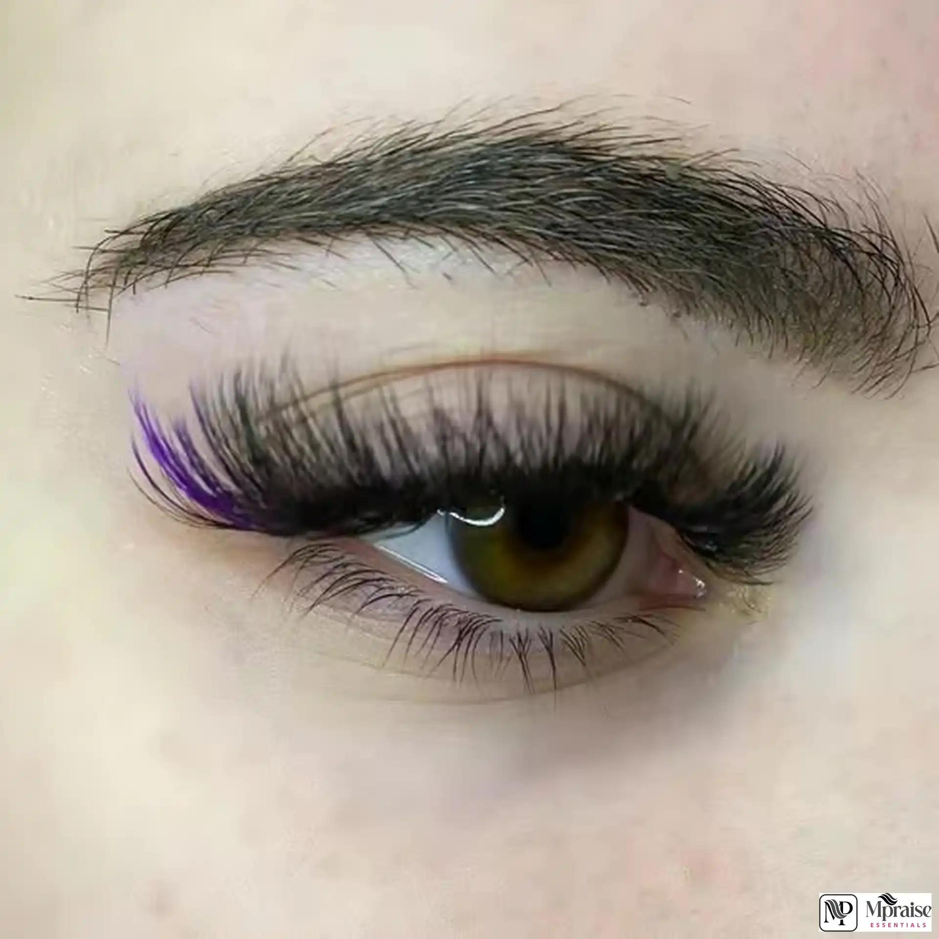 Pop colored strip lashes